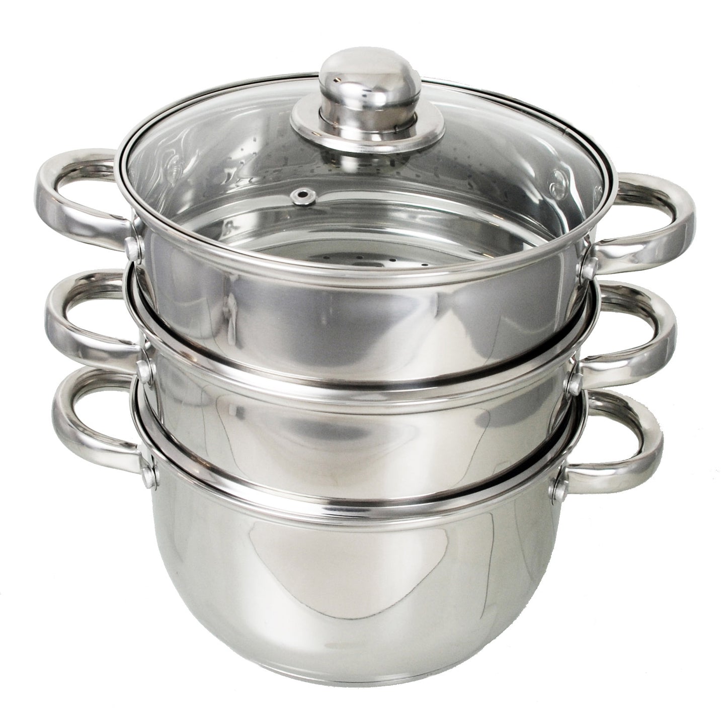 Buckingham Premium Induction Stainless Steel Three Tier Steamer Set  18 cm