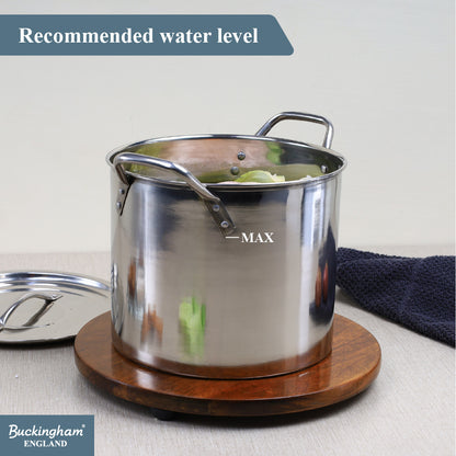 Buckingham Stainless Steel Stock Pot Set of 5 Piece with Lids