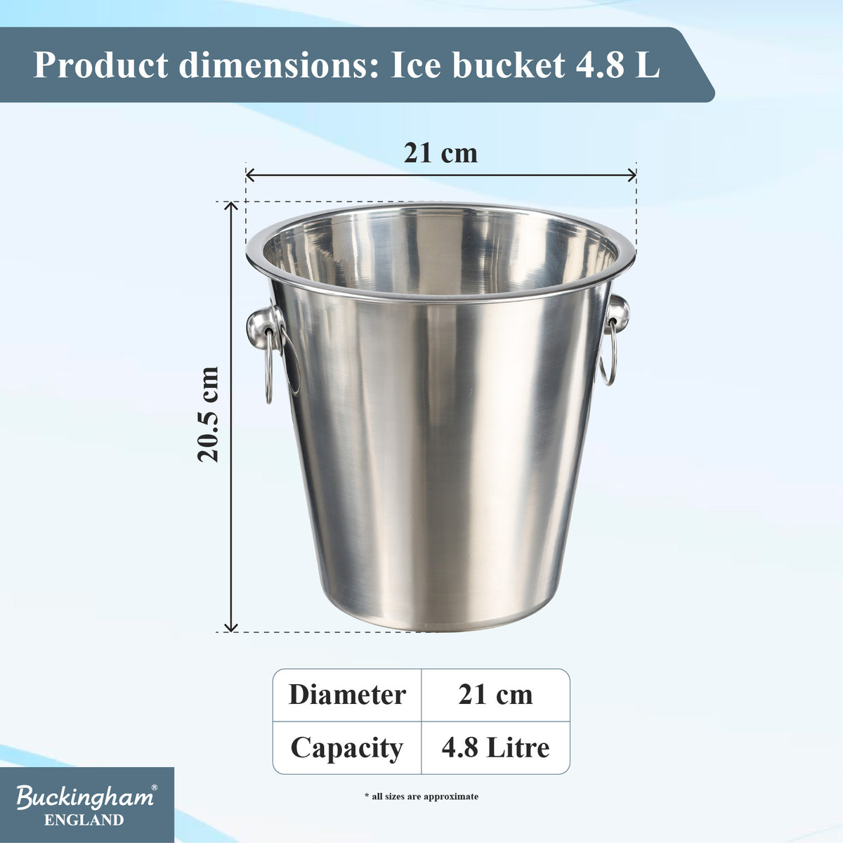 Buckingham Stainless Steel Wine Bottle Cooler 4.8 L