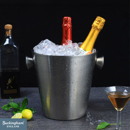 Buckingham Stainless Steel Double Wall Insulated Champagne Wine Bucket 4.8 L 22.5 cm