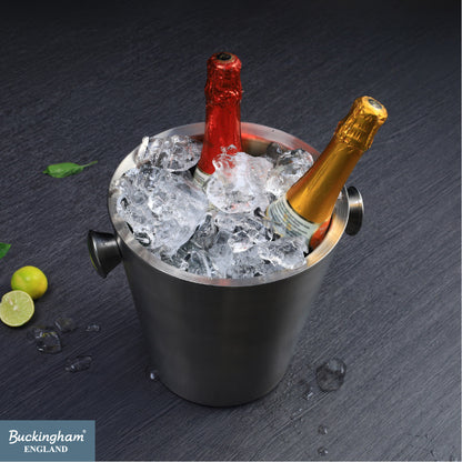 Buckingham Stainless Steel Double Wall Insulated Champagne Wine Bucket 4.8 L 22.5 cm