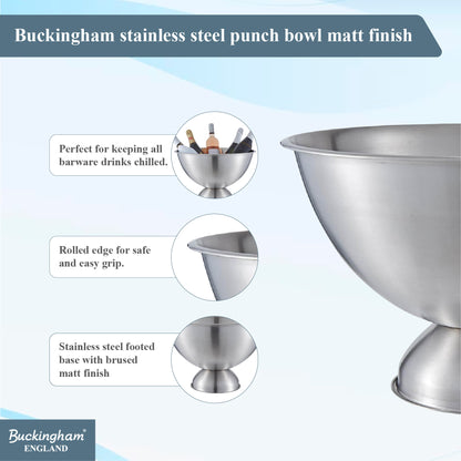 Buckingham Stainless Steel Punch Bow 17.5 L 40 cm