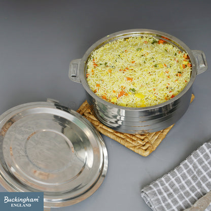 Buckingham Stainless Steel Double Wall Insulated Hotpot Ribbed Design