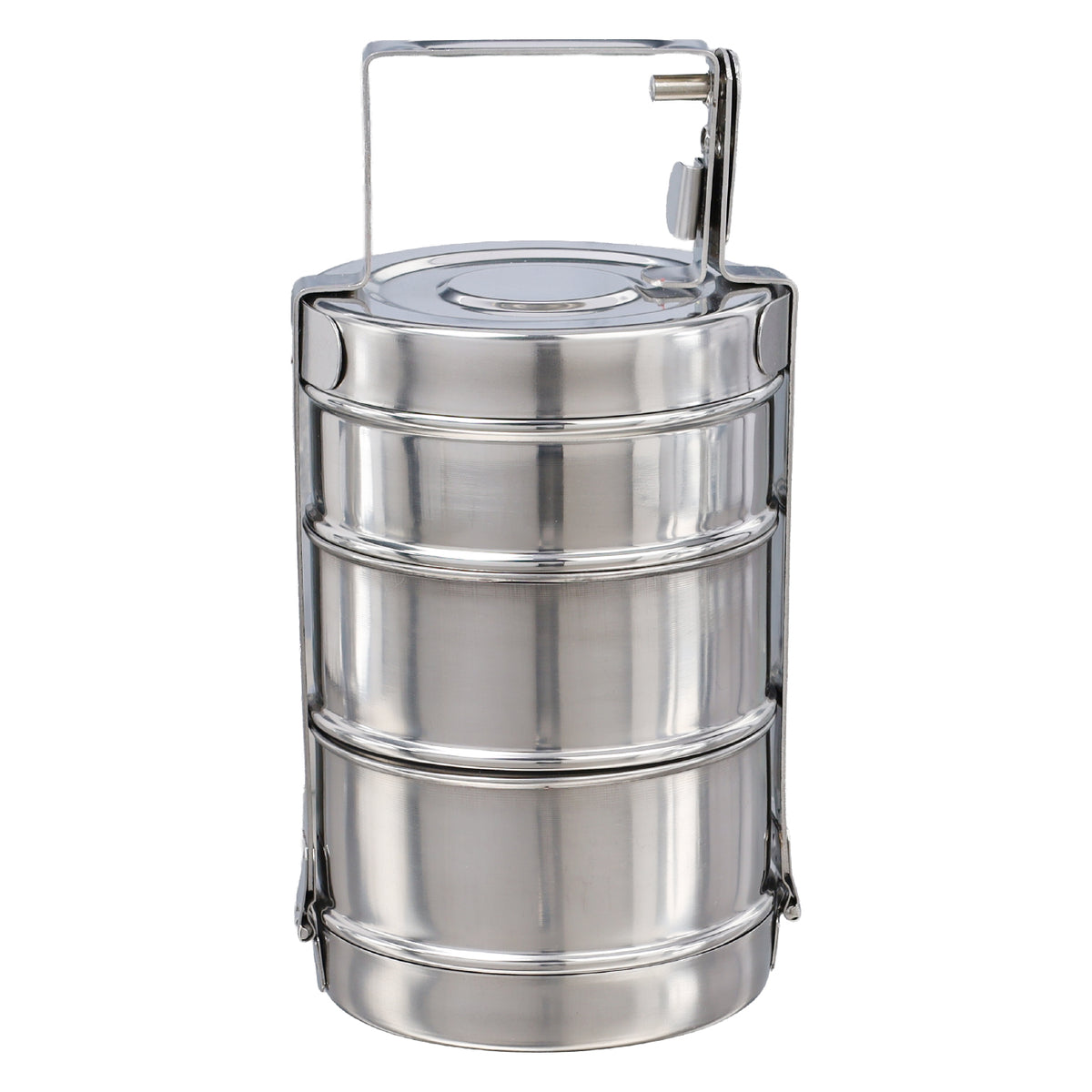 Buckingham Premium Stainless Steel 3-Tier Bombay Tiffin Box 14 cm.