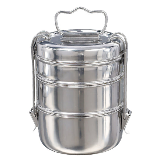 Buckingham Premium Stainless Steel 3-Tier Premium Tiffin Box 14 cm.
