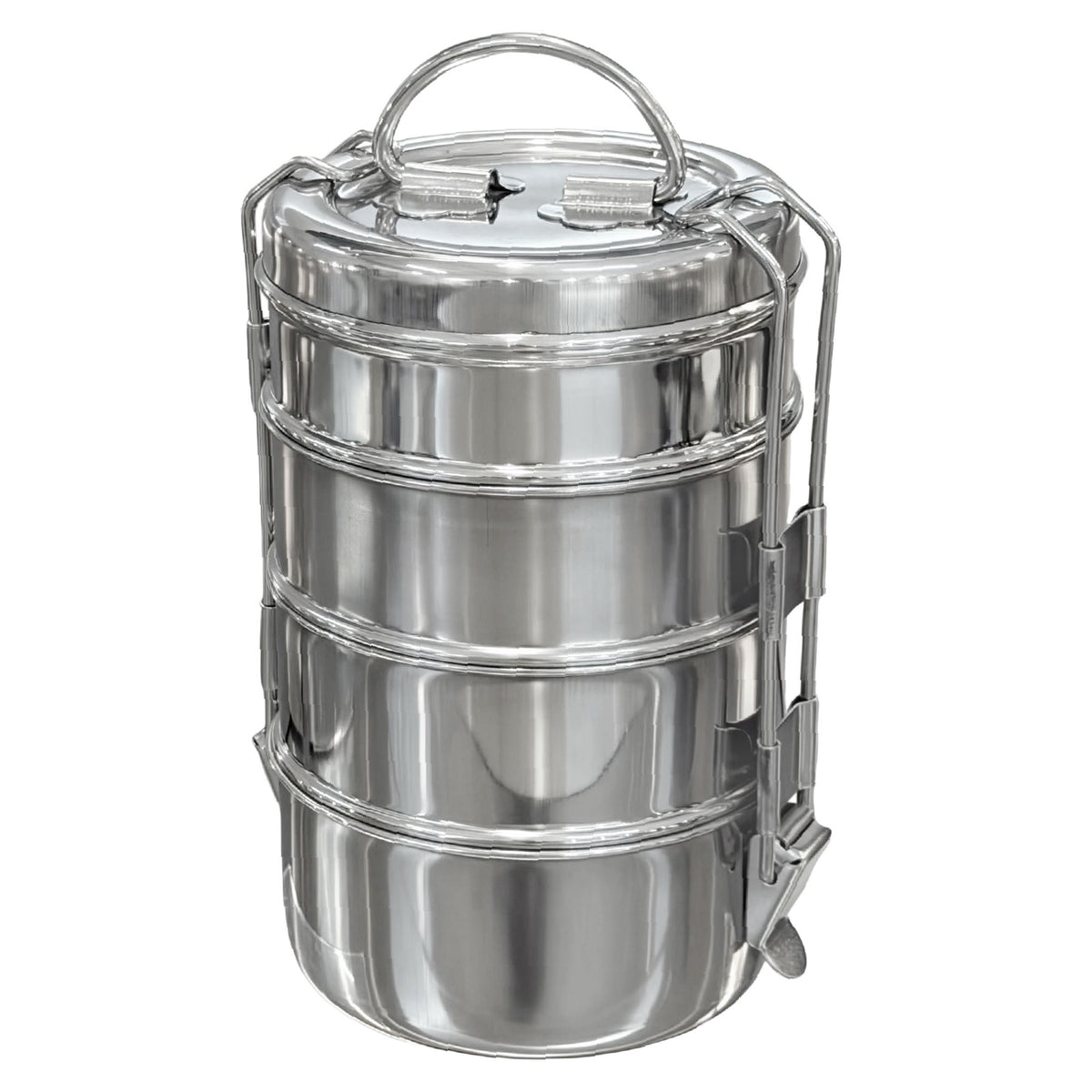 Buckingham Premium Stainless Steel Tiffin Box with Secure Locks & Carry Handle