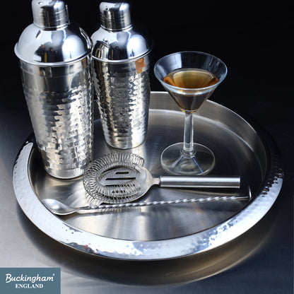 Buckingham Stainless Steel Round Bar Tray 35 cm