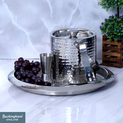 Buckingham Stainless Steel Round Bar Tray 35 cm