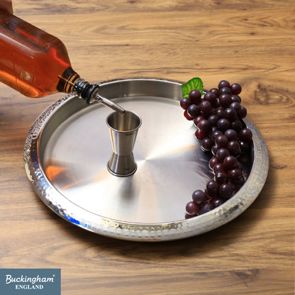 Buckingham Stainless Steel Round Bar Tray 35 cm