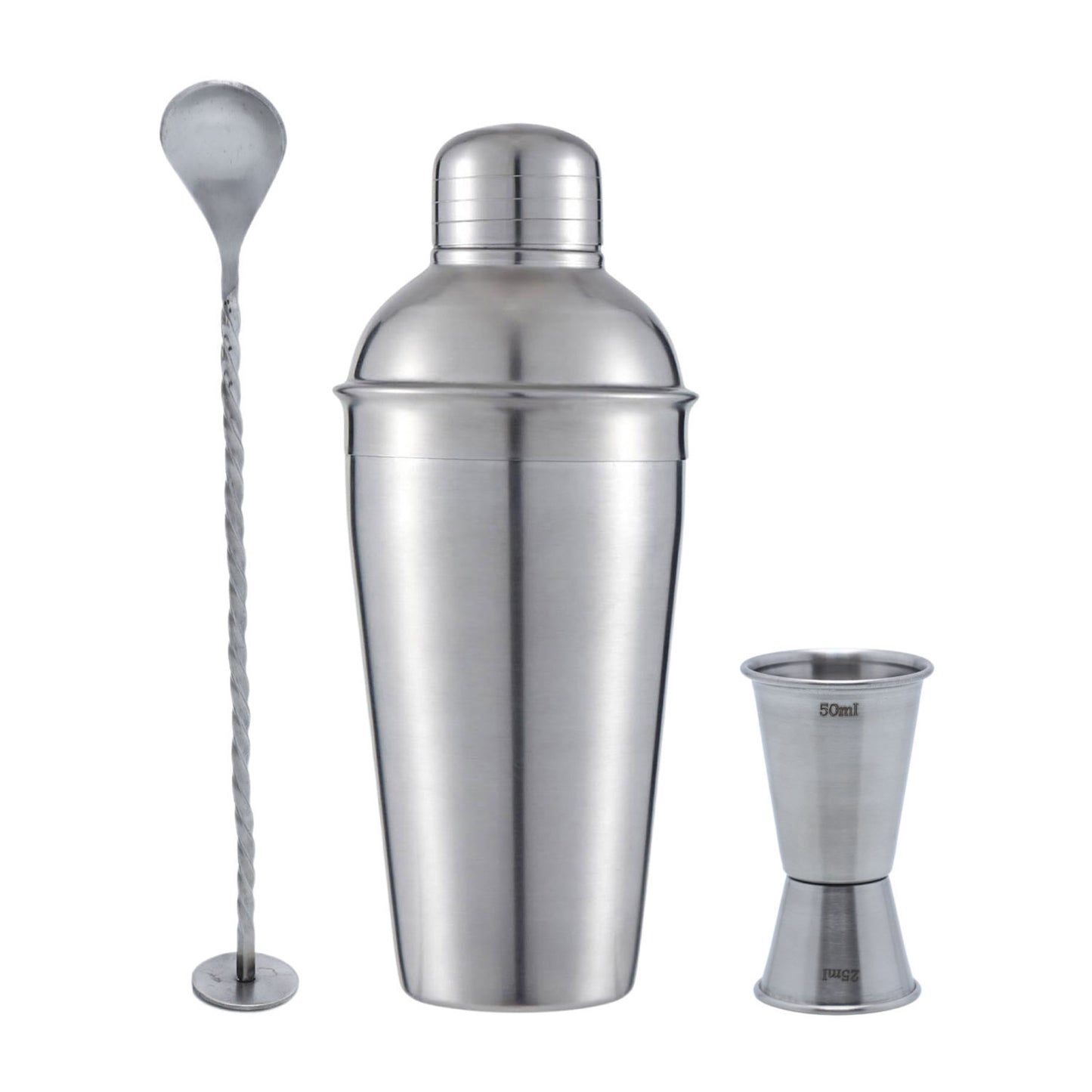 Buckingham 3 Piece Stainless Steel Bar Set (25 / 50 ml)