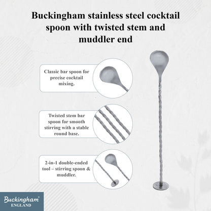 Buckingham 3 Piece Stainless Steel Bar Set (25 / 50 ml)