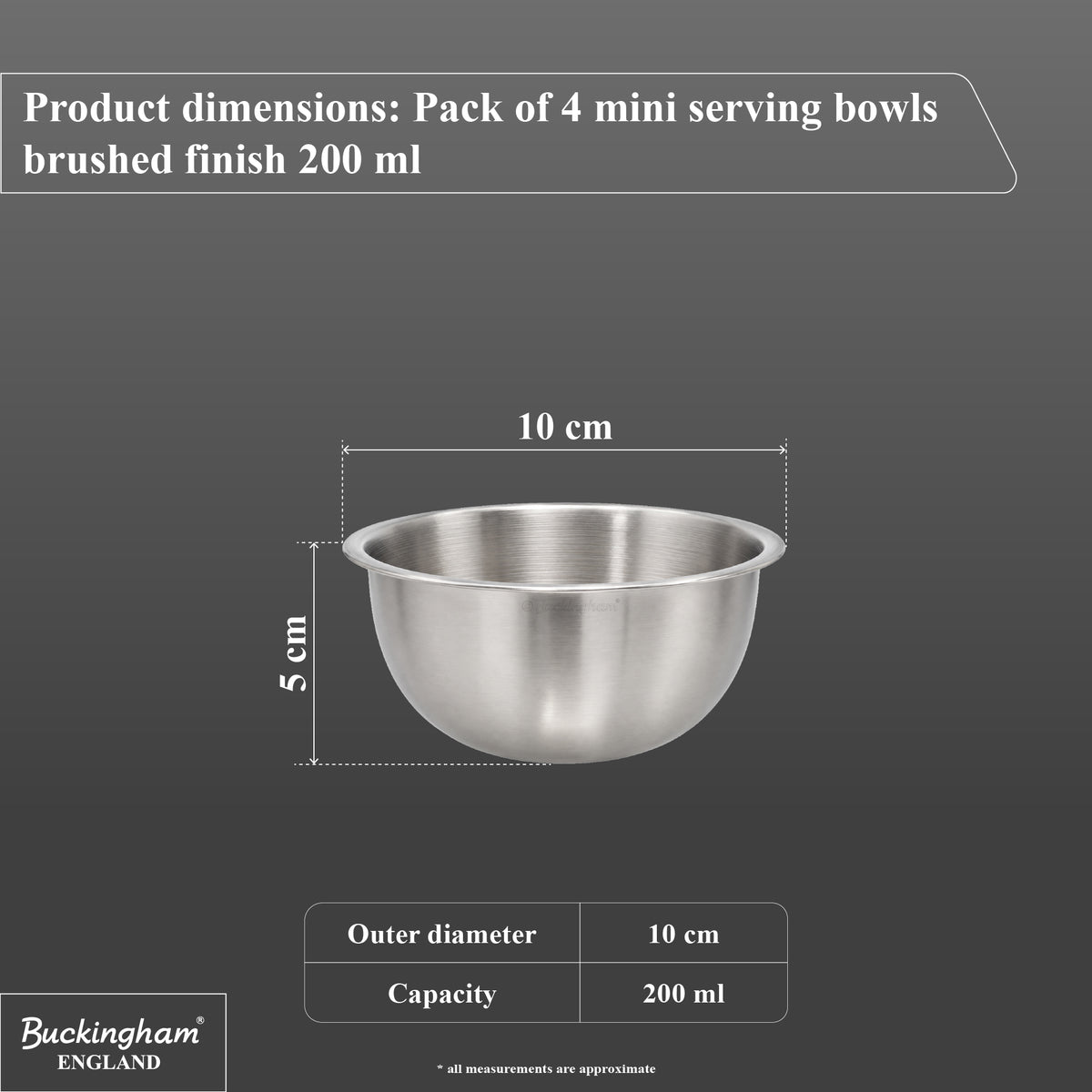 Buckingham Pudding Serving Mini Bowl Matt Finish 200 ml (10 cm)