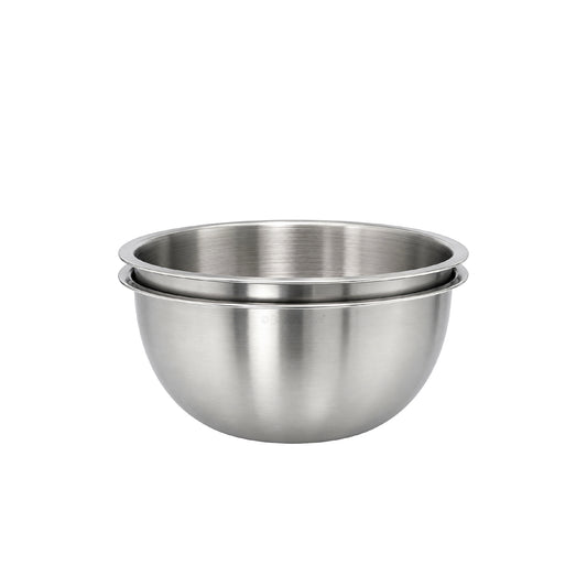 Buckingham Stainless Steel Pack of 2 Deep Salad bowl  / Serving Bowl for Baking 0.7 L