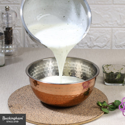 Buckingham Stainless Steel Copper Mixing Bowl for Baking