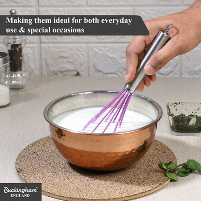 Buckingham Stainless Steel Copper Mixing Bowl for Baking