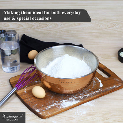 Buckingham Stainless Steel Copper Mixing Bowl for Baking