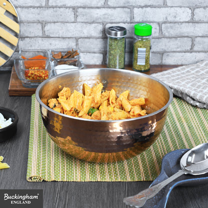 Buckingham Stainless Steel Copper Mixing Bowl for Baking