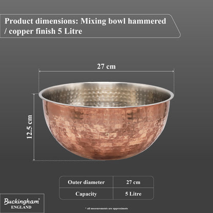 Buckingham Stainless Steel Copper Mixing Bowl for Baking