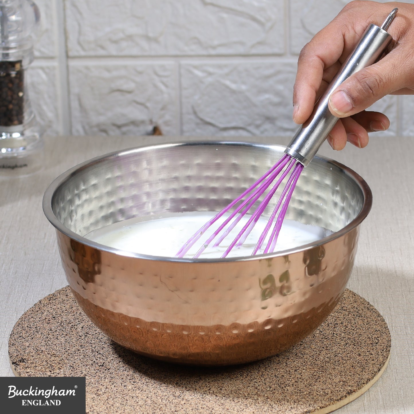 Buckingham Stainless Steel Copper Mixing Bowl for Baking