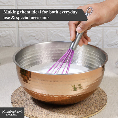 Buckingham Stainless Steel Copper Mixing Bowl for Baking