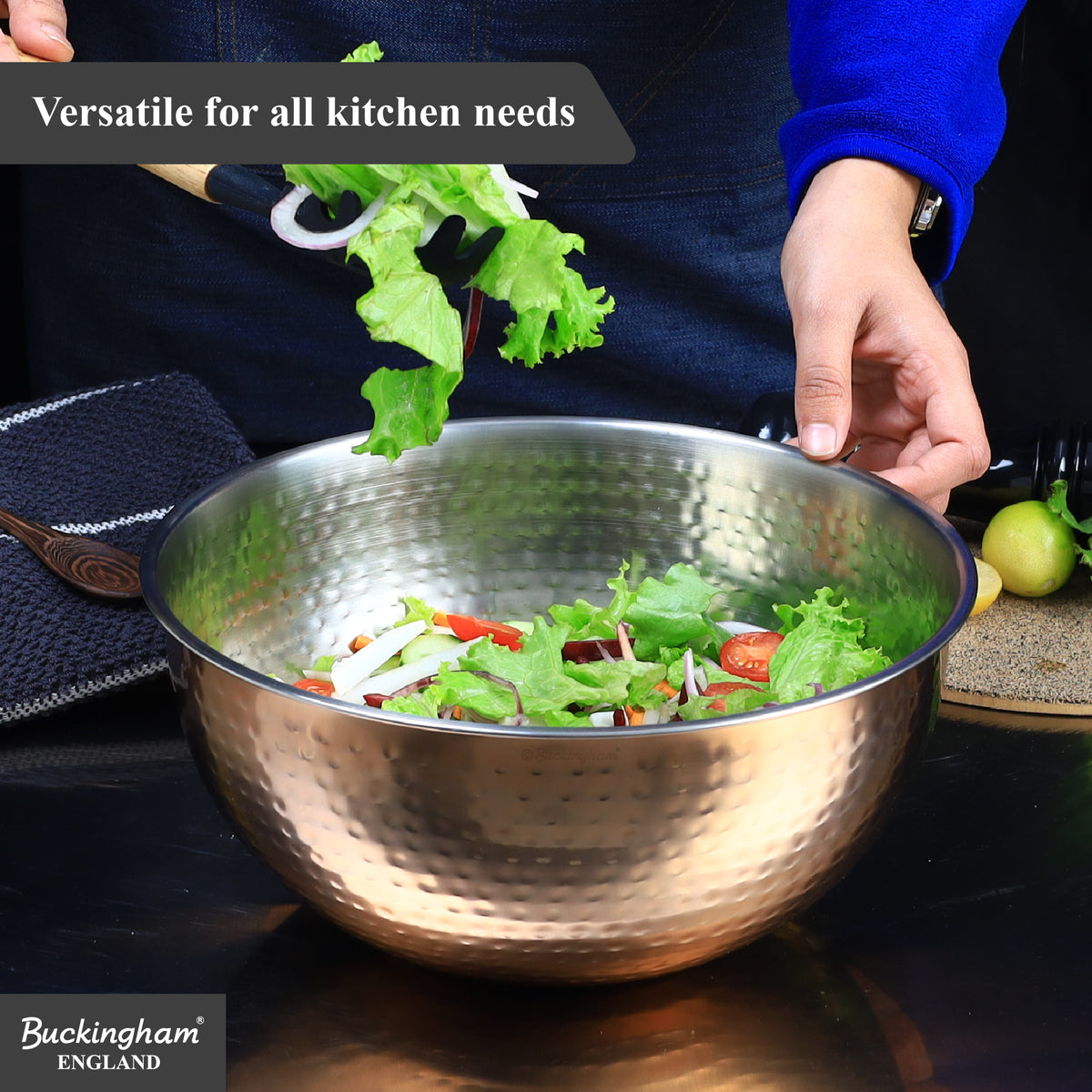 Buckingham Stainless Steel Copper Mixing Bowl for Baking