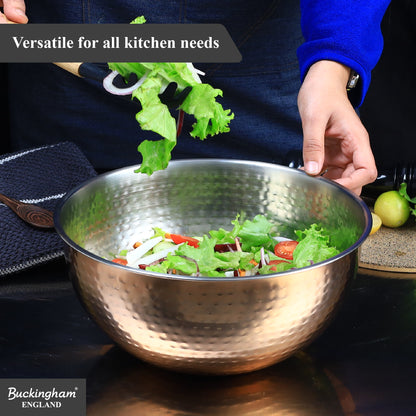 Buckingham Stainless Steel Copper Mixing Bowl for Baking