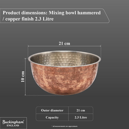 Buckingham Stainless Steel Copper Mixing Bowl for Baking