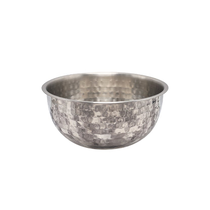 Buckingham Stainless Steel Salad Mixing Bowl Hammered Effect Finish