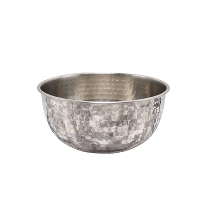 Buckingham Stainless Steel Salad Mixing Bowl Hammered Effect Finish