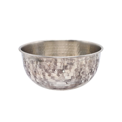 Buckingham Stainless Steel Salad Mixing Bowl Hammered Effect Finish