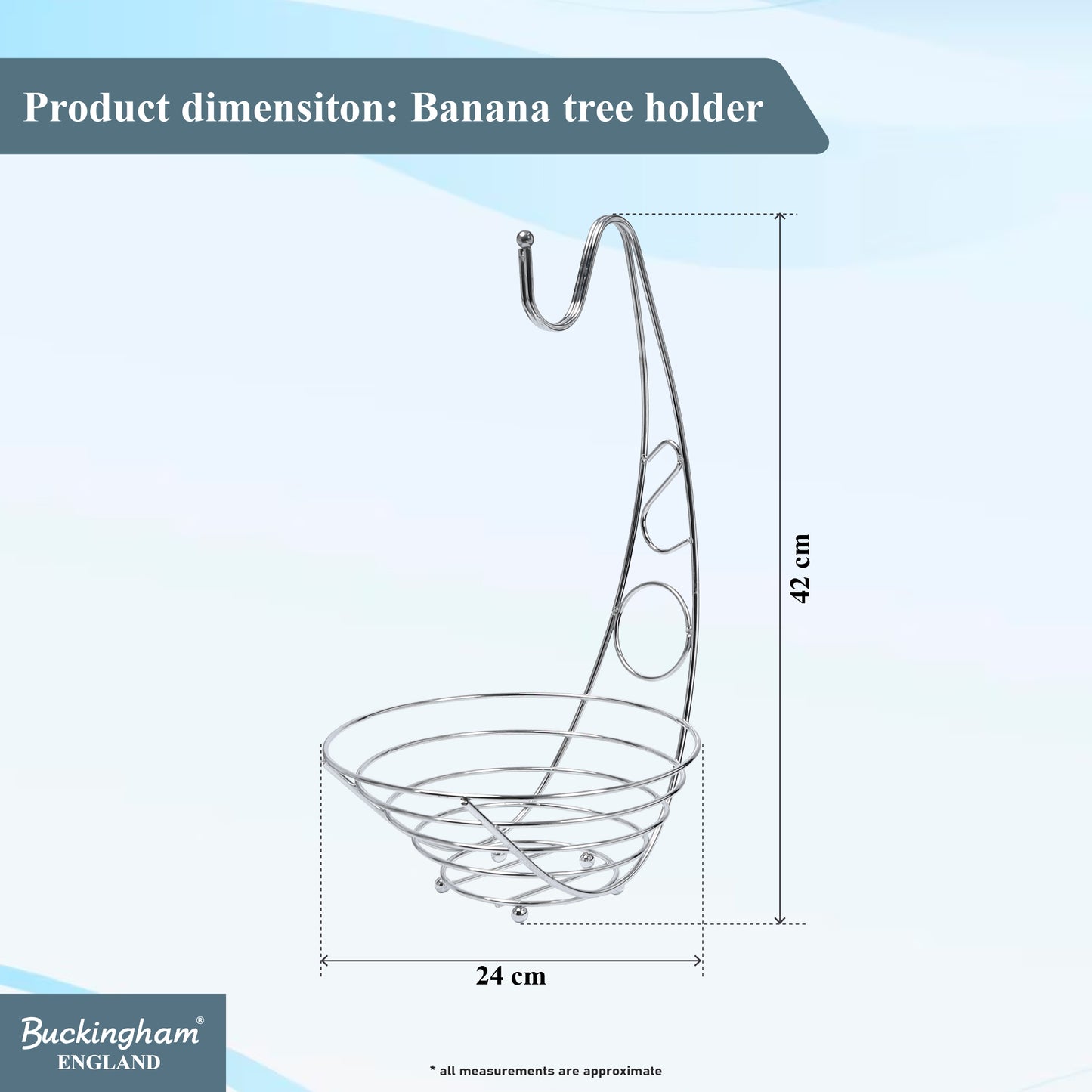 Buckingham Banana Tree Holder with Fruit Basket