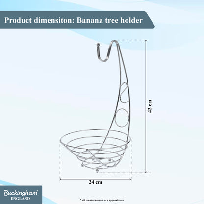 Buckingham Banana Tree Holder with Fruit Basket