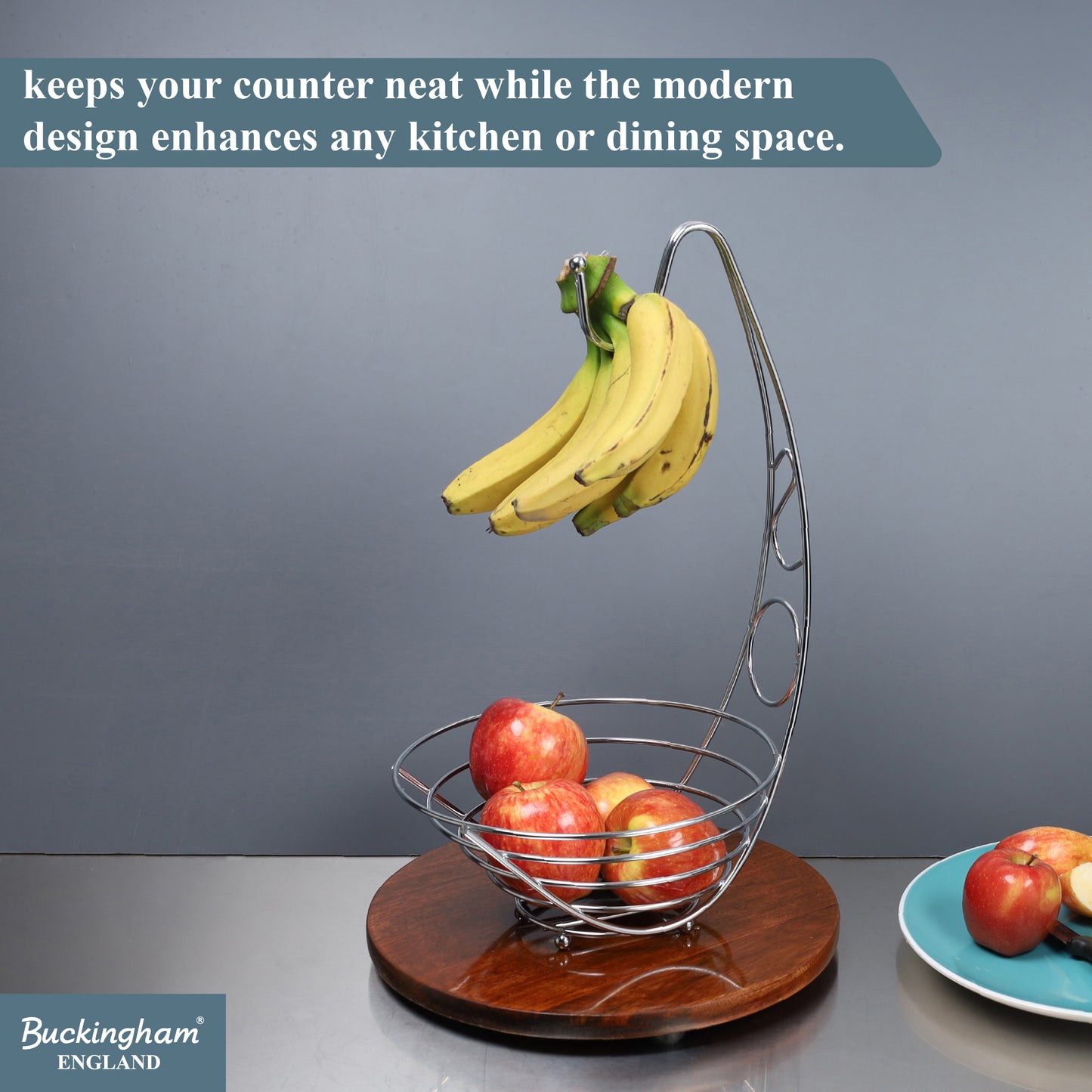 Buckingham Banana Tree Holder with Fruit Basket