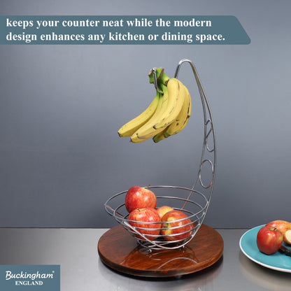 Buckingham Banana Tree Holder with Fruit Basket