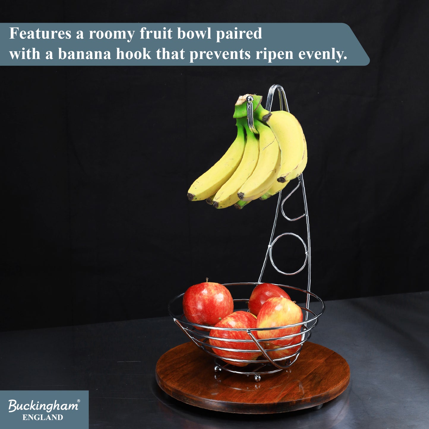Buckingham Banana Tree Holder with Fruit Basket