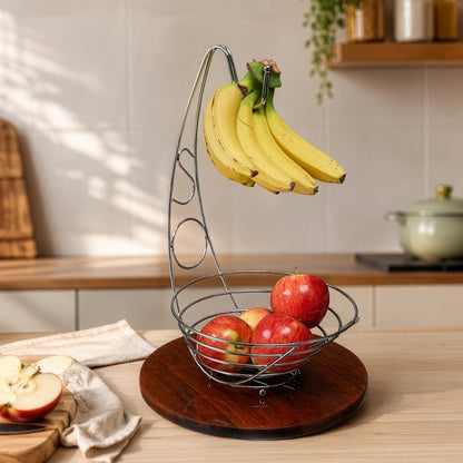 Buckingham Banana Tree Holder with Fruit Basket