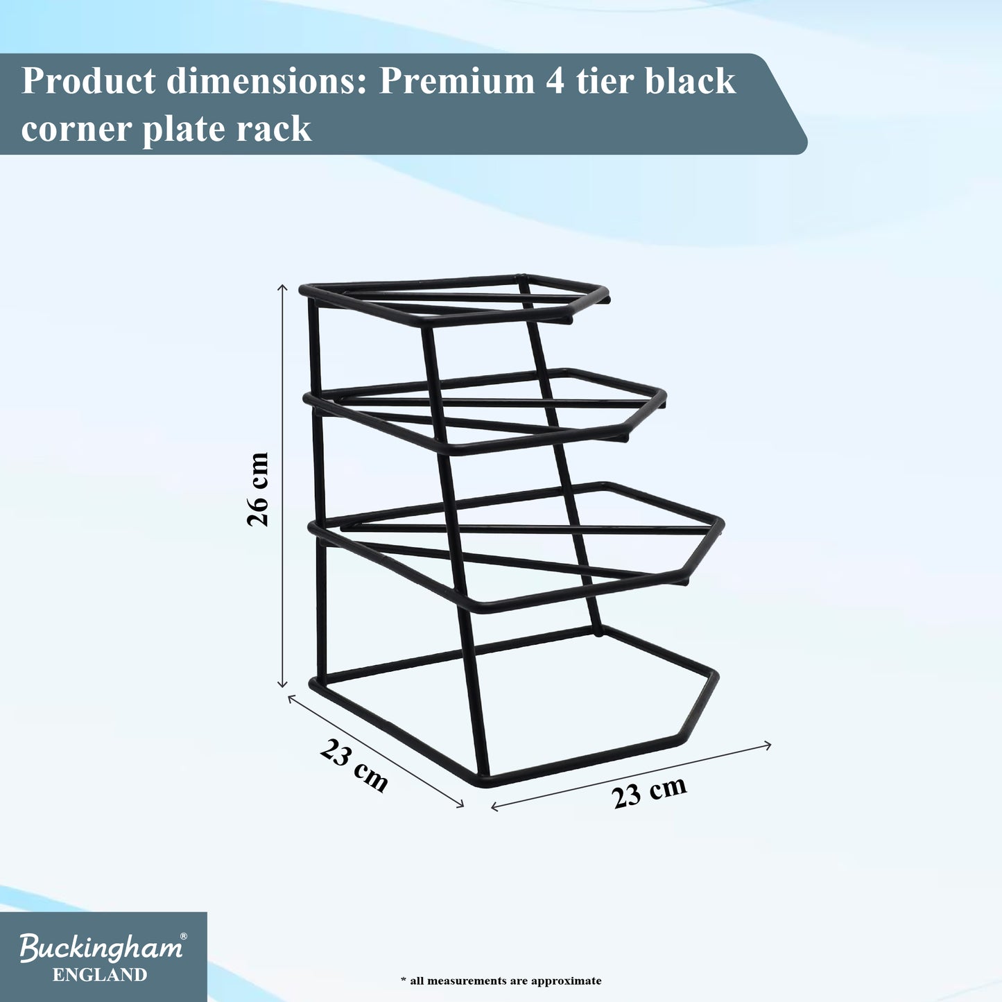 Buckingham 4 Tier Racking Plate Organiser