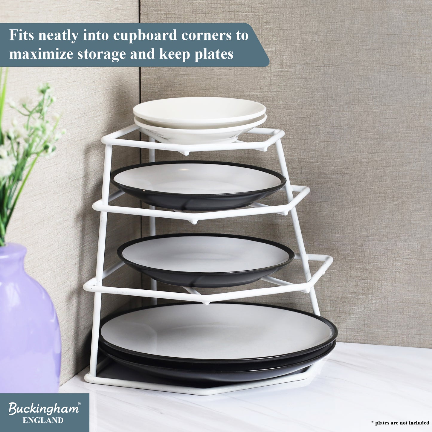 Buckingham 4 Tier Racking Plate Organiser