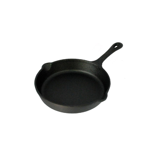 Buckingham Pre-Seasoned Cast Iron Skillet, Frying Pan for Healthy Cooking-Premium Quality Black 16.5 cm