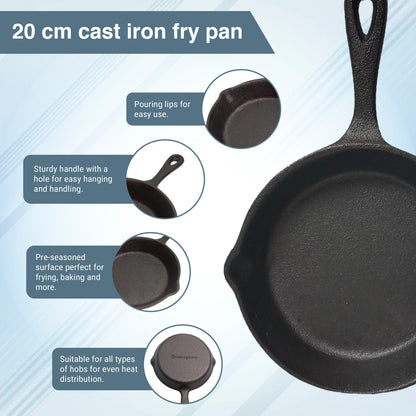 Buckingham Pre-Seasoned Cast Iron Frying Pan