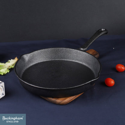 Buckingham Pre-Seasoned Cast Iron Frying Pan