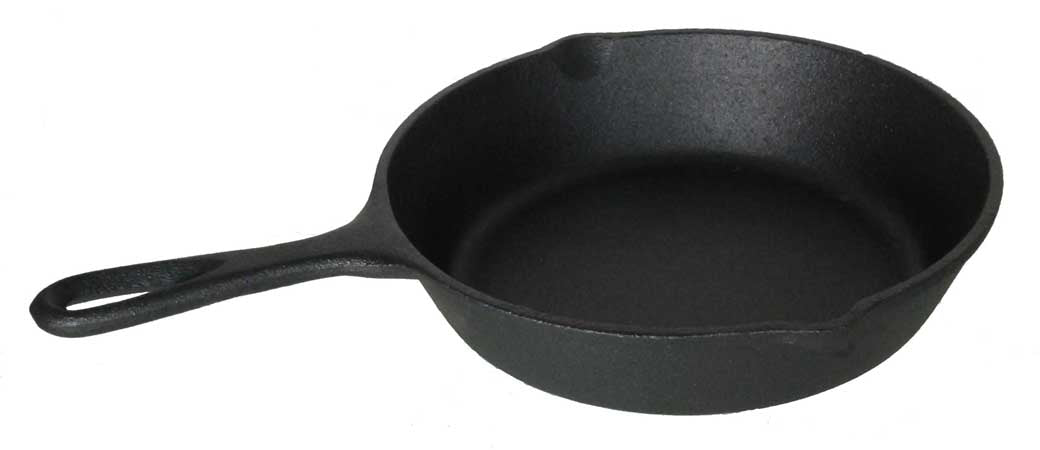 The Buckingham Pre-Seasoned Cast Iron Skillet, measuring 20 cm, is perfect for healthy cooking. This premium quality, black frying pan is oven-safe and suitable for a variety of cooking tasks and culinary items.