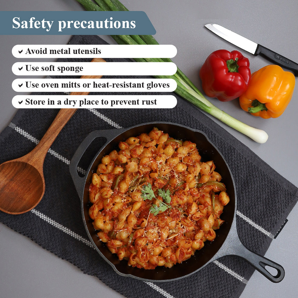 Buckingham Pre-Seasoned Cast Iron Frying Skillet Pan.