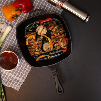 Buckingham Pre-Seasoned Cast Iron Grill Pan 26 cm