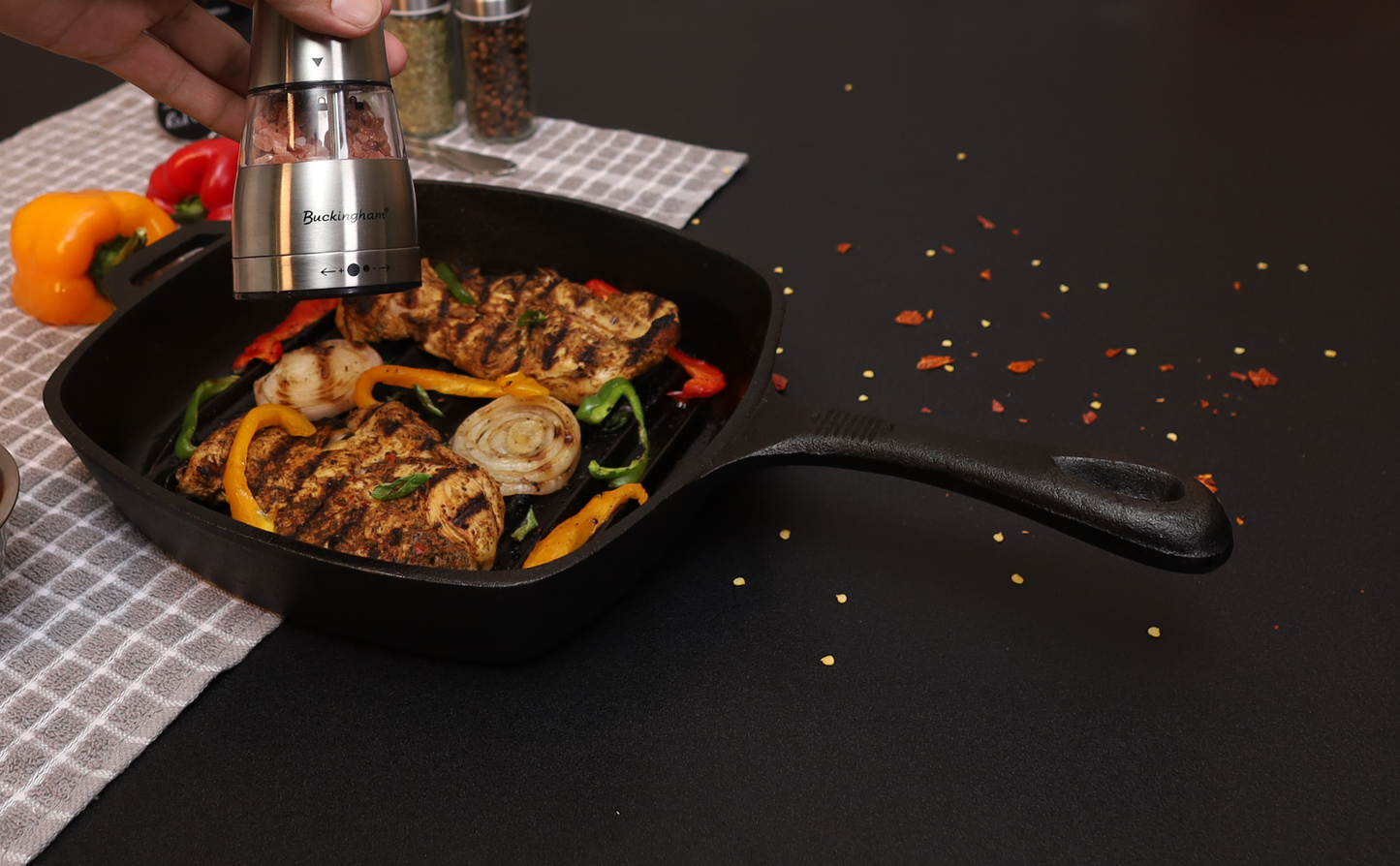 Buckingham Pre-Seasoned Cast Iron Griddle Pan 24 cm