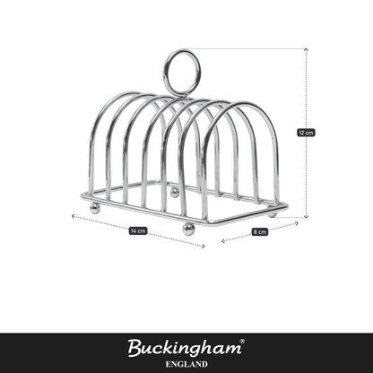 Buckingham Six Slice Toast Rack Chrome Plated