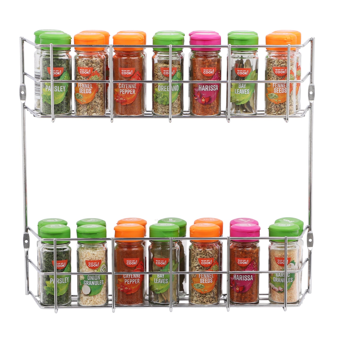 Buckingham Premium 2 Tier Metal Herb and Spice Rack
