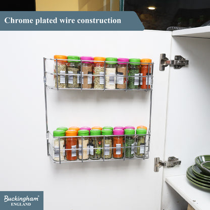Buckingham Premium 2 Tier Metal Herb and Spice Rack