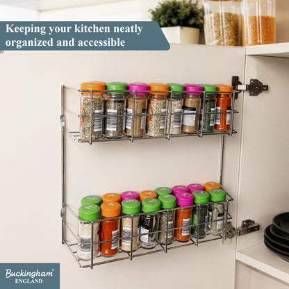 Buckingham Premium 2 Tier Metal Herb and Spice Rack