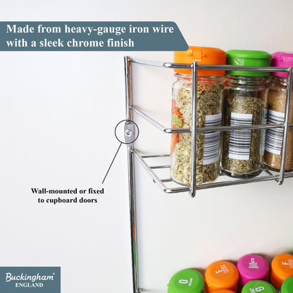 Buckingham Premium 2 Tier Metal Herb and Spice Rack